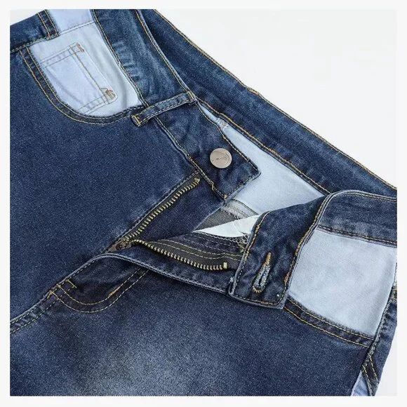 "Sculpt & Flare" Patchwork Jeans - Picture 9 of 14